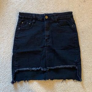 Black jean skirt
